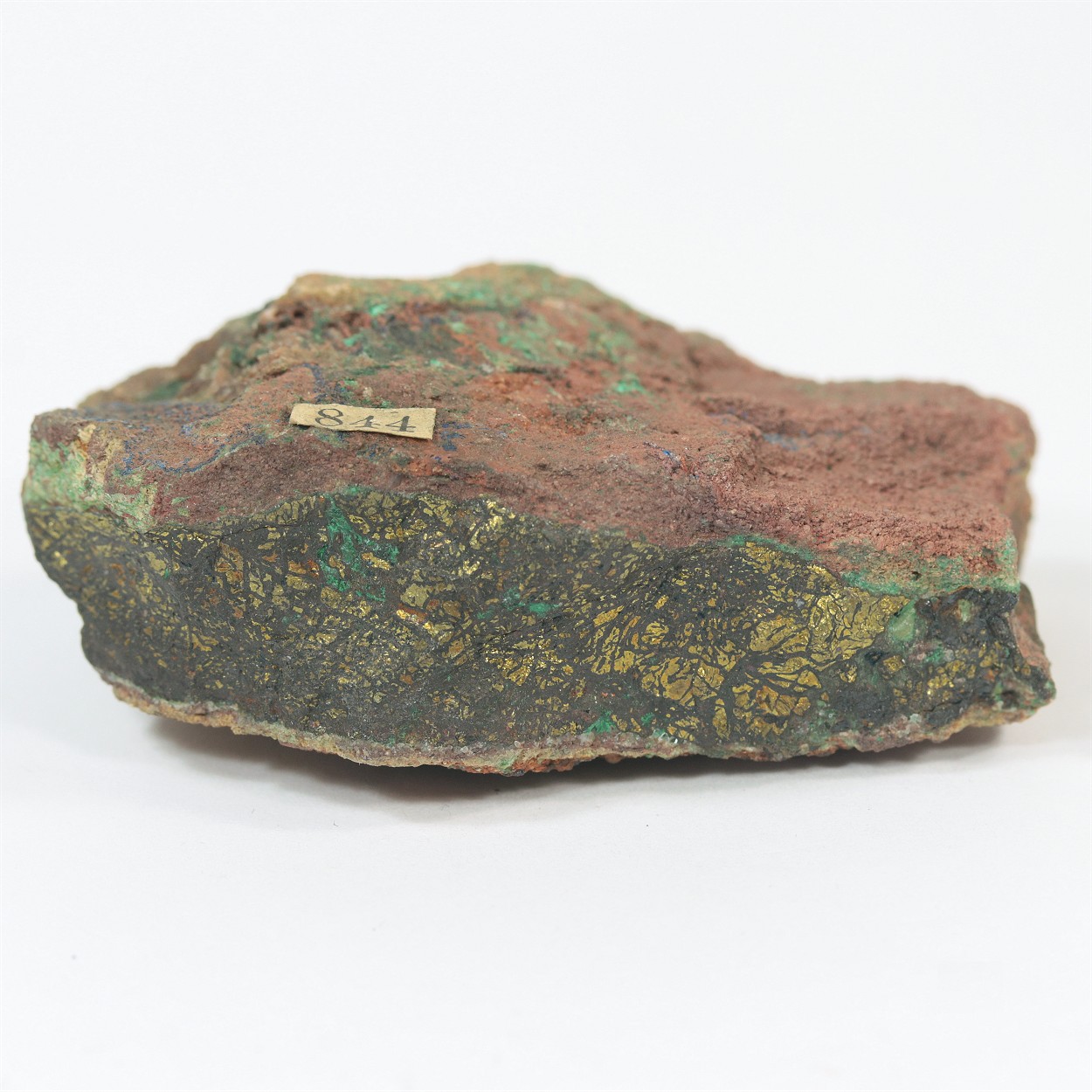 Chalcopyrite With Malachite & Goethite