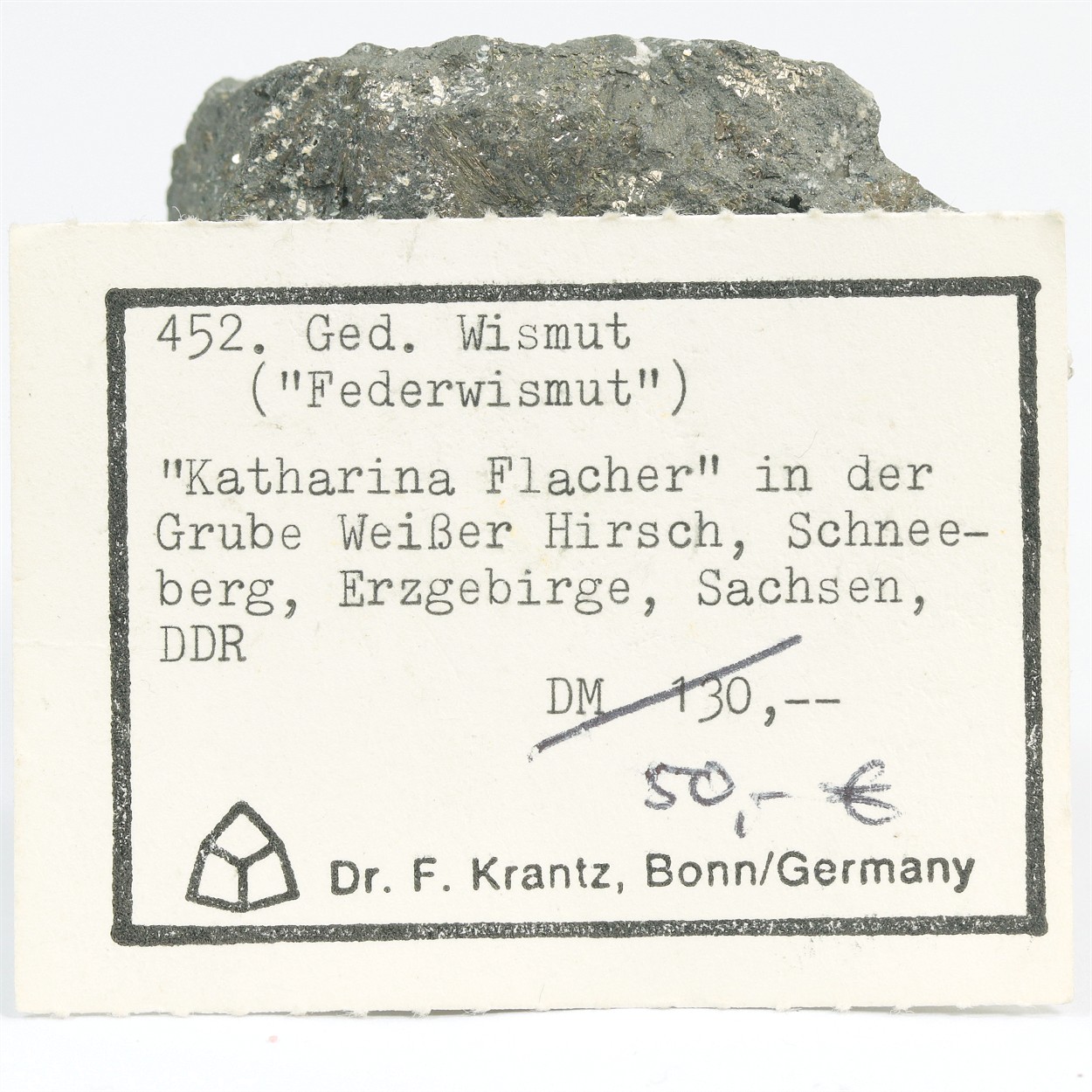 Native Bismuth With Nickelskutterudite