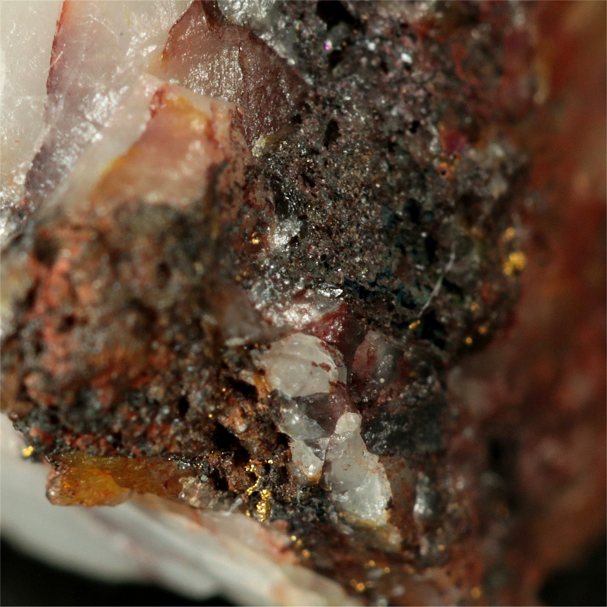 Native Gold With Limonite