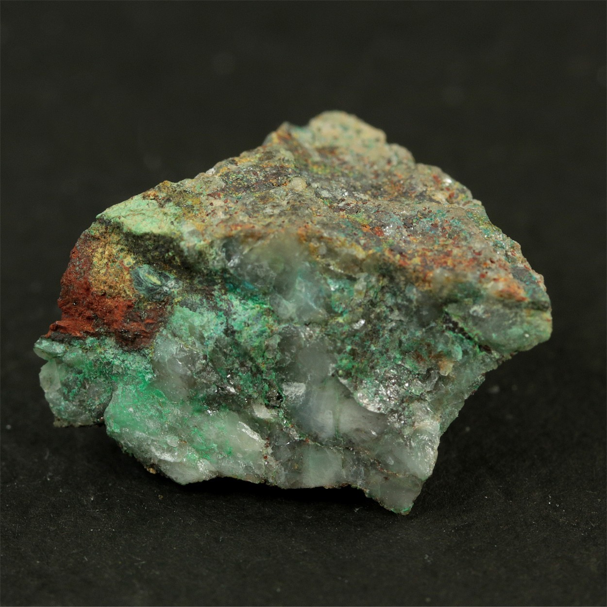 Native Gold With Malachite & Dioptase