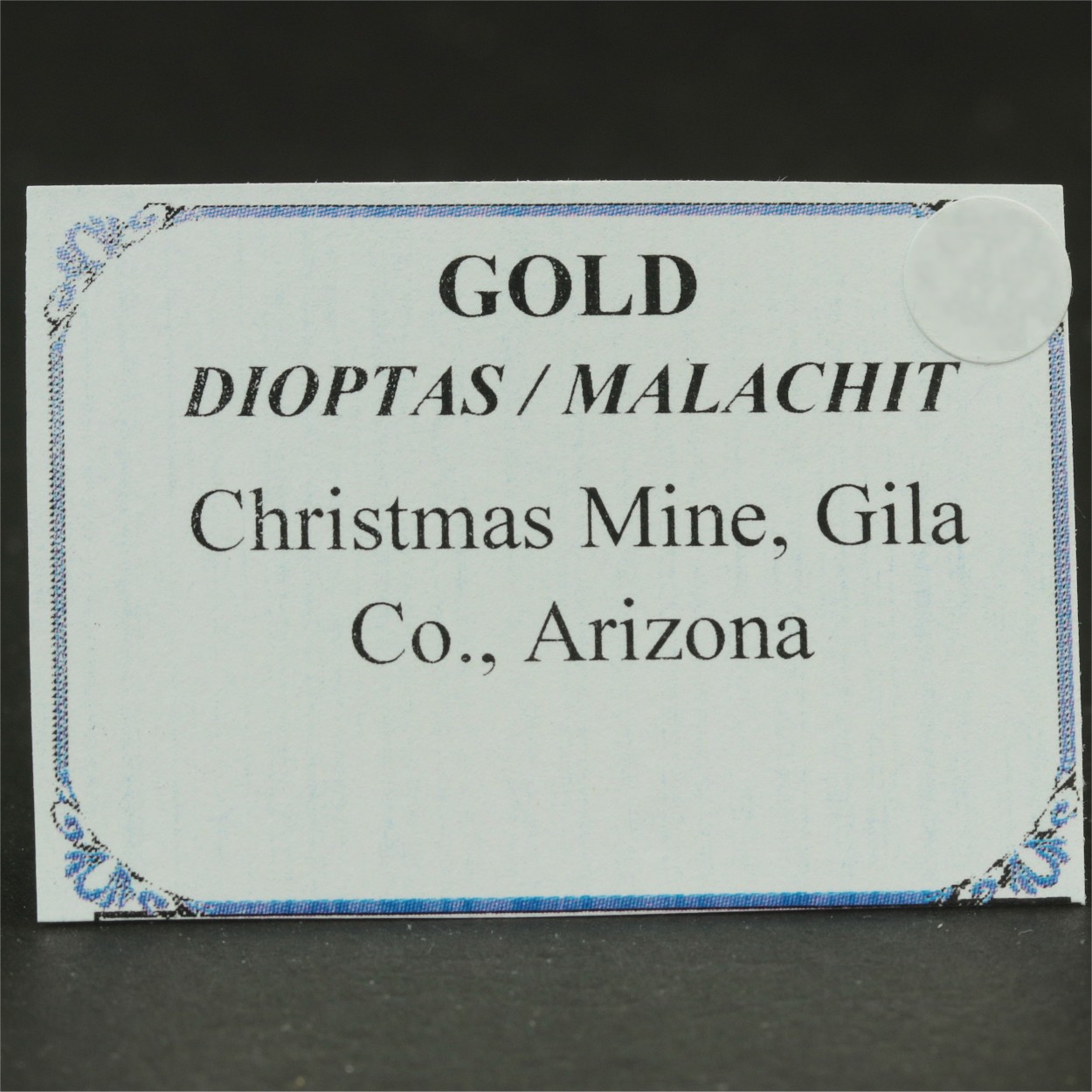 Native Gold With Malachite & Dioptase