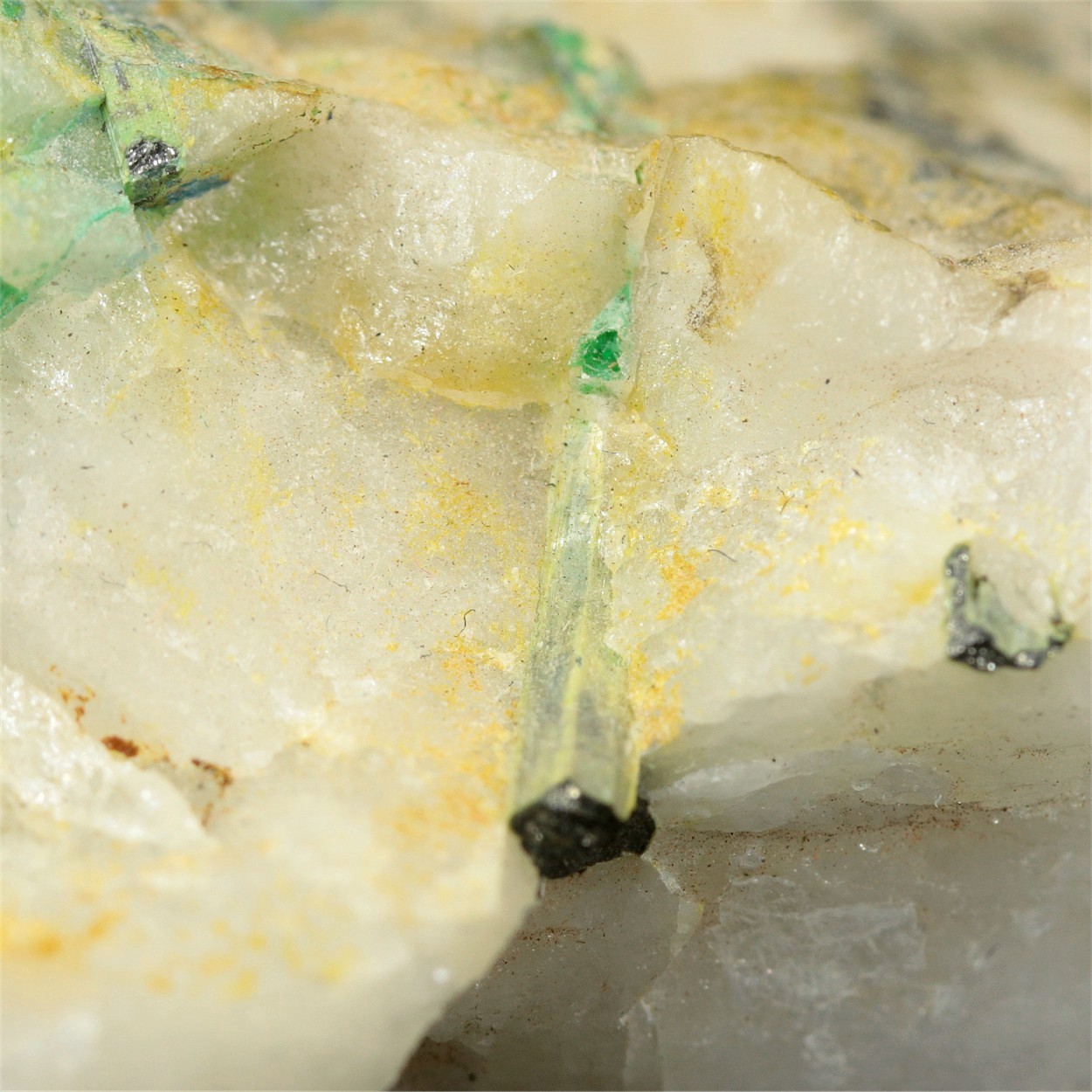 Native Gold With Aikinite Malachite Azurite & Limonite