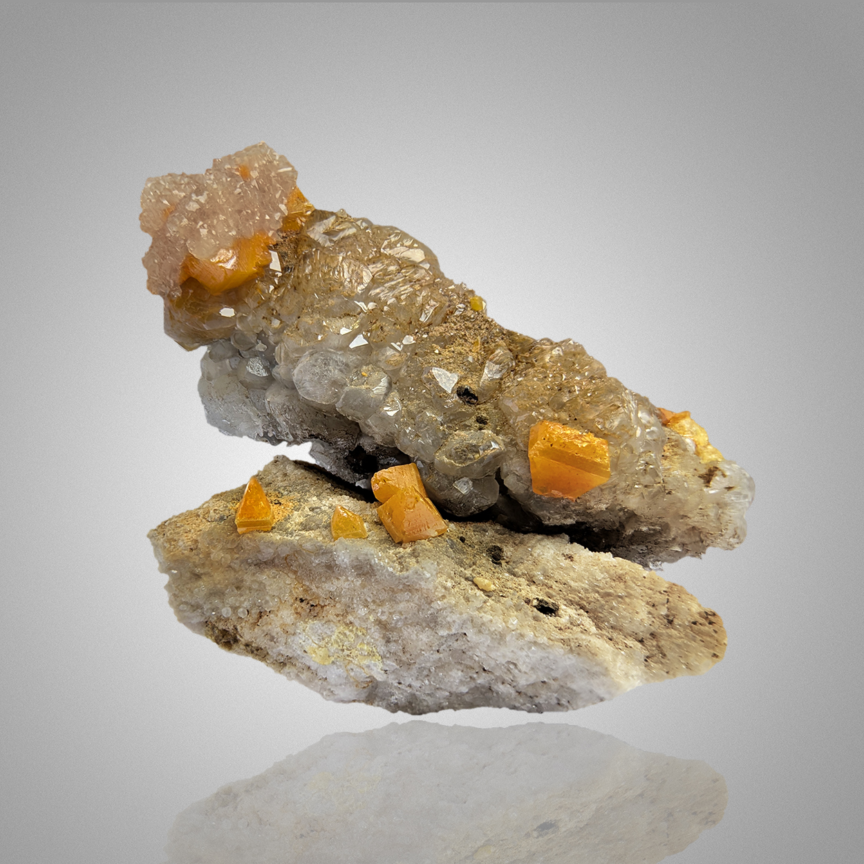 Wulfenite & Calcite