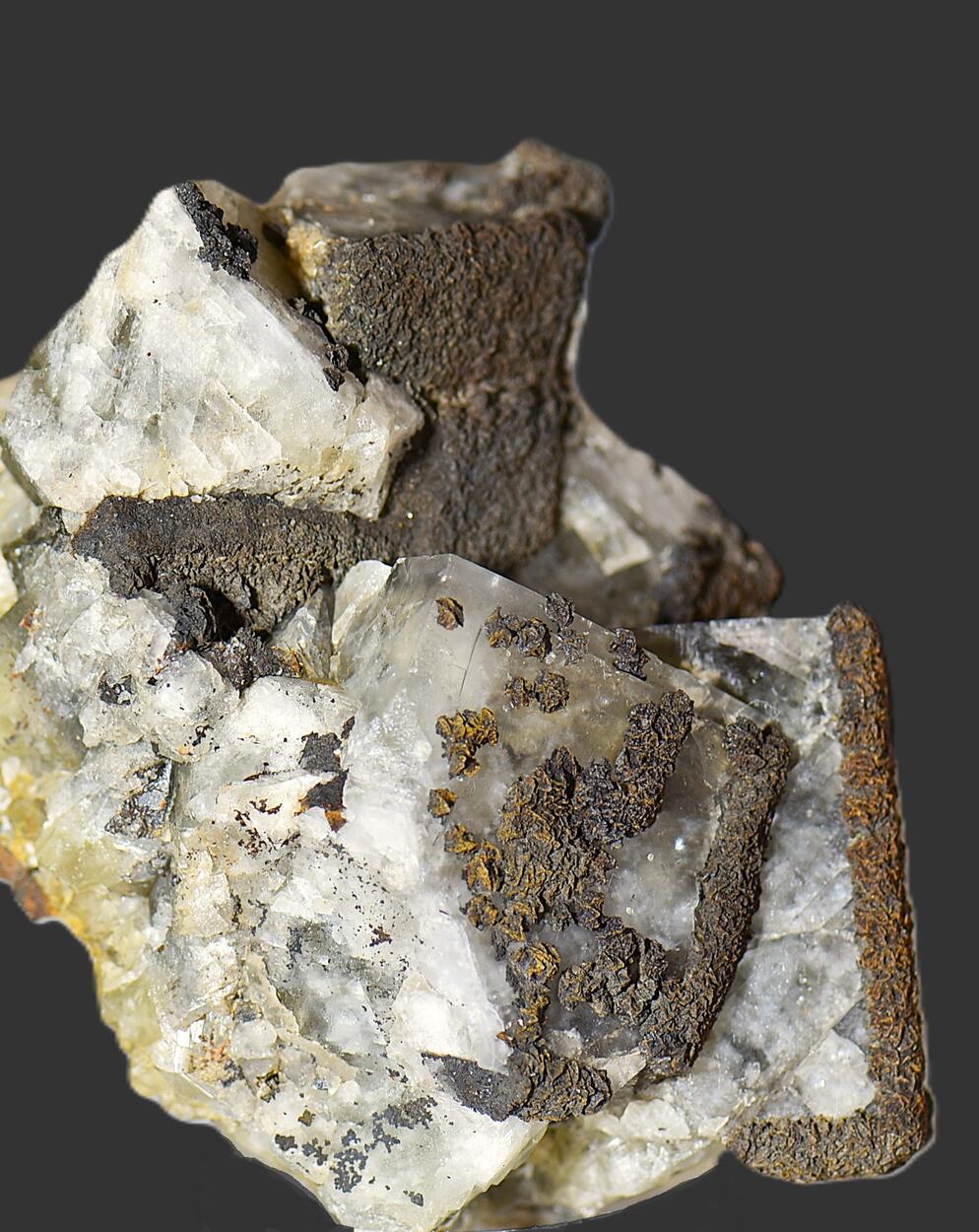 Siderite On Fluorite