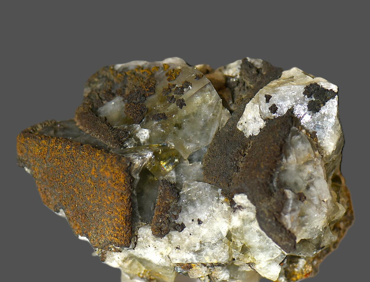 Siderite On Fluorite