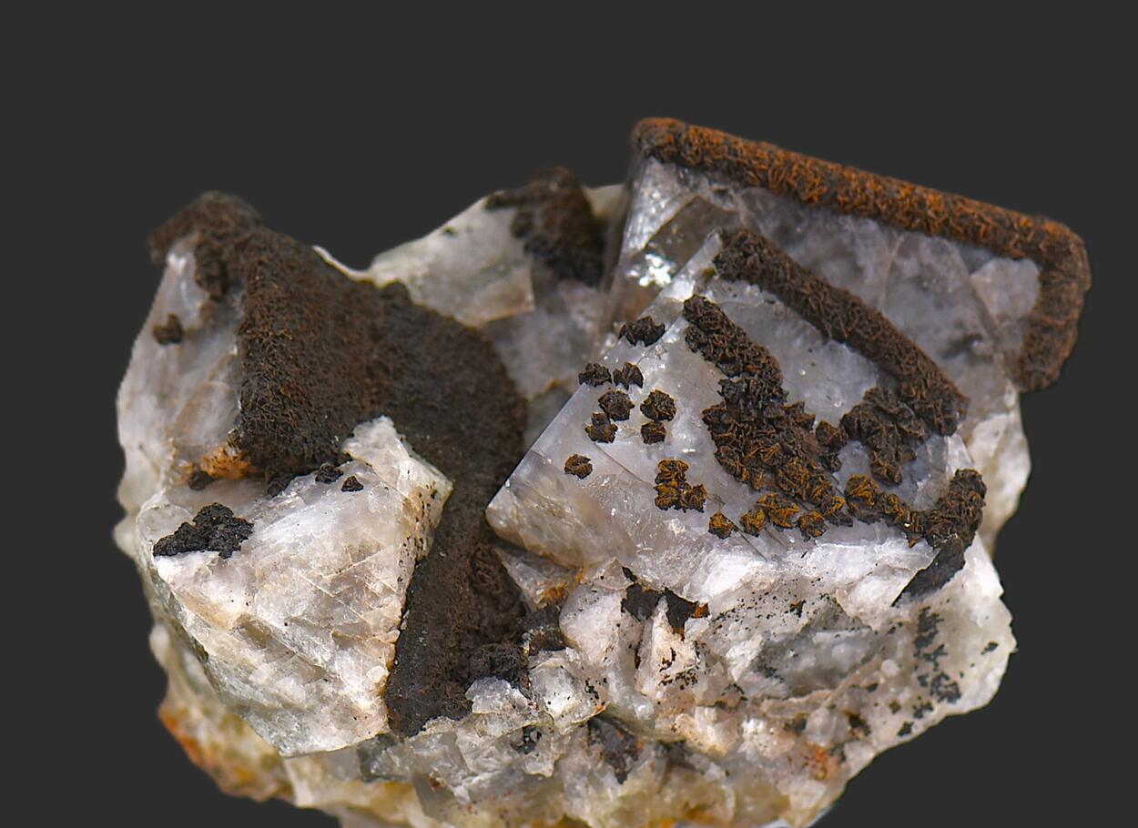 Siderite On Fluorite