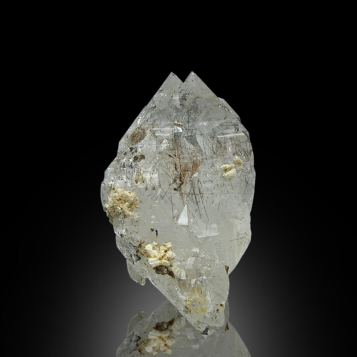 Rock Crystal & Albite & Rutile