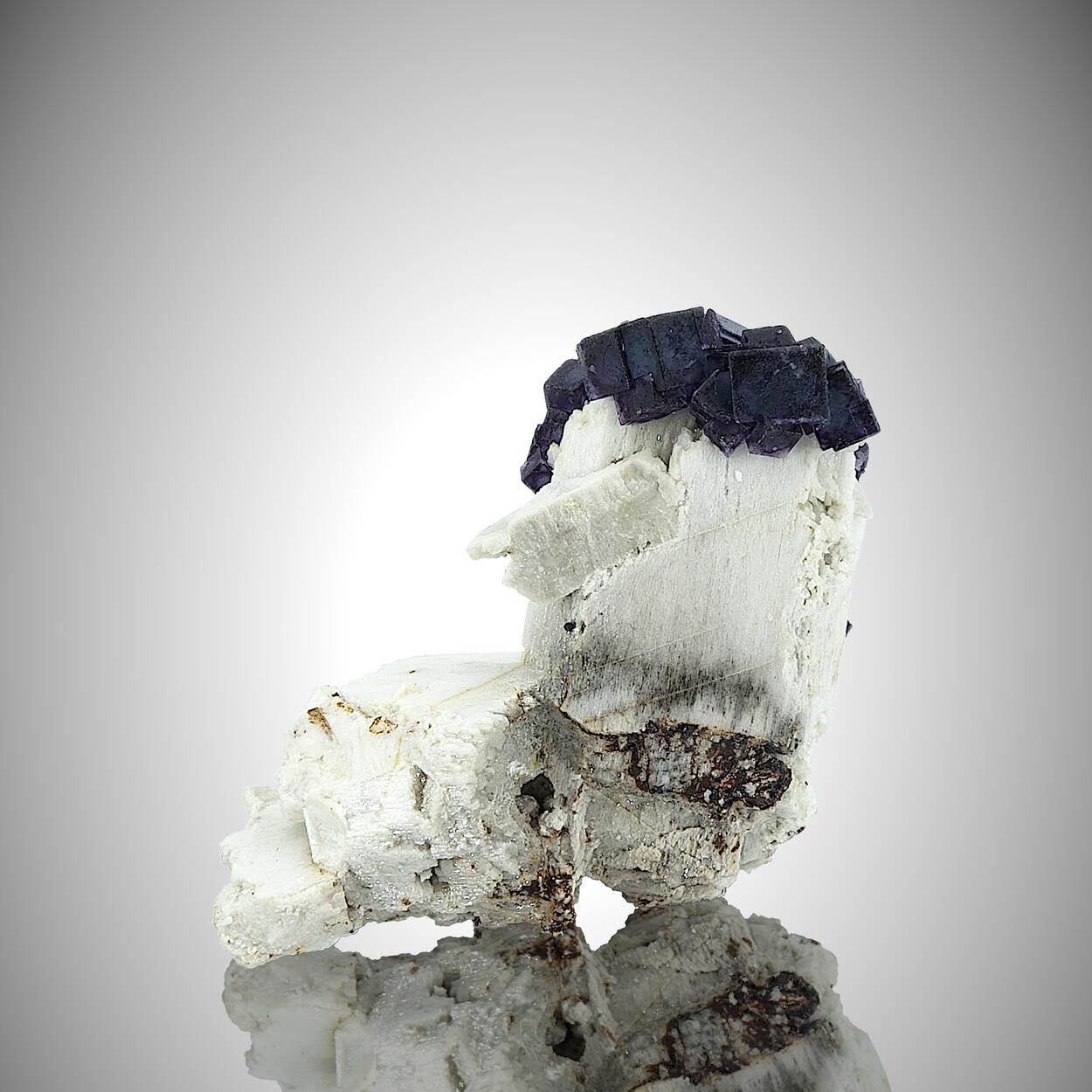 Fluorite On Microcline