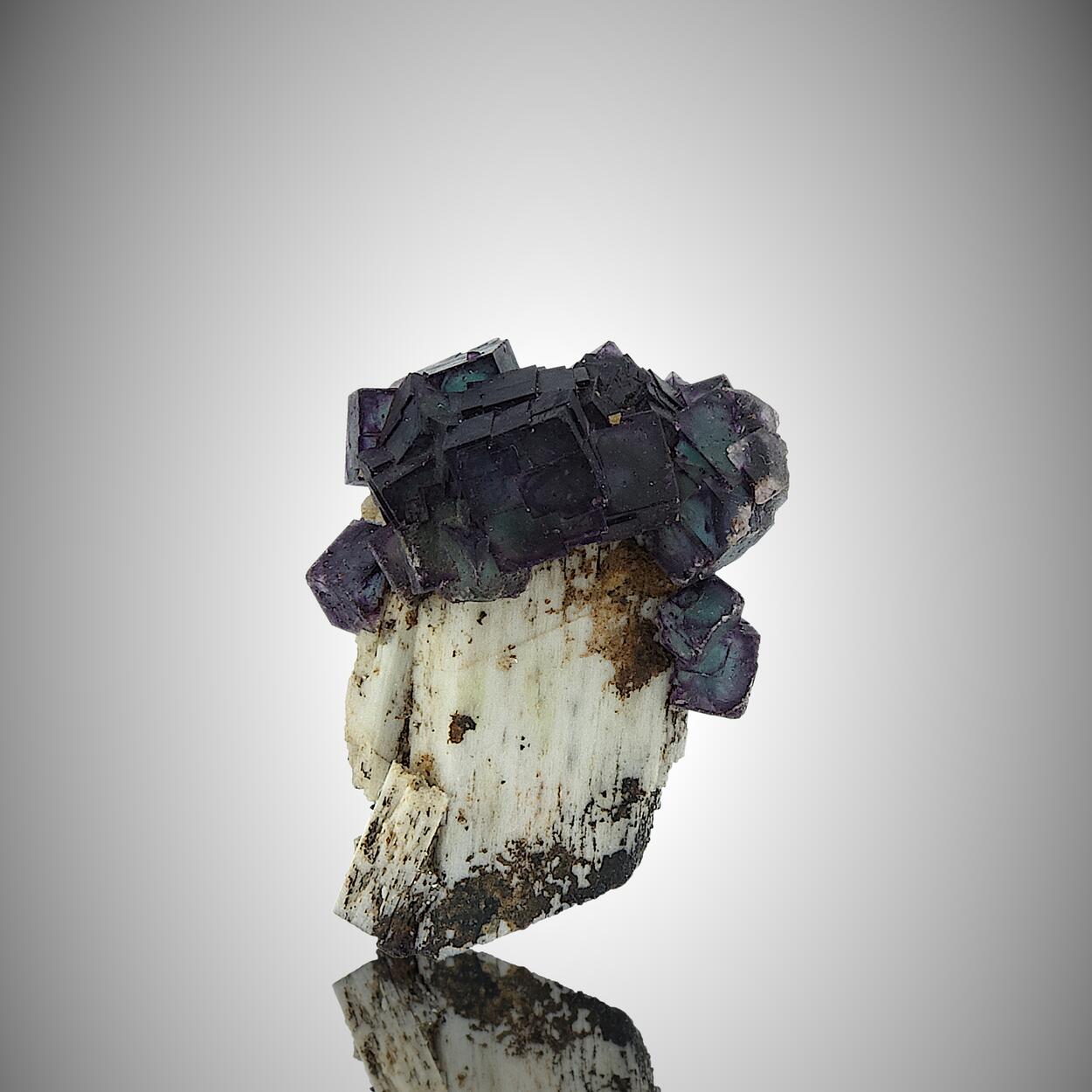 Fluorite On Microcline