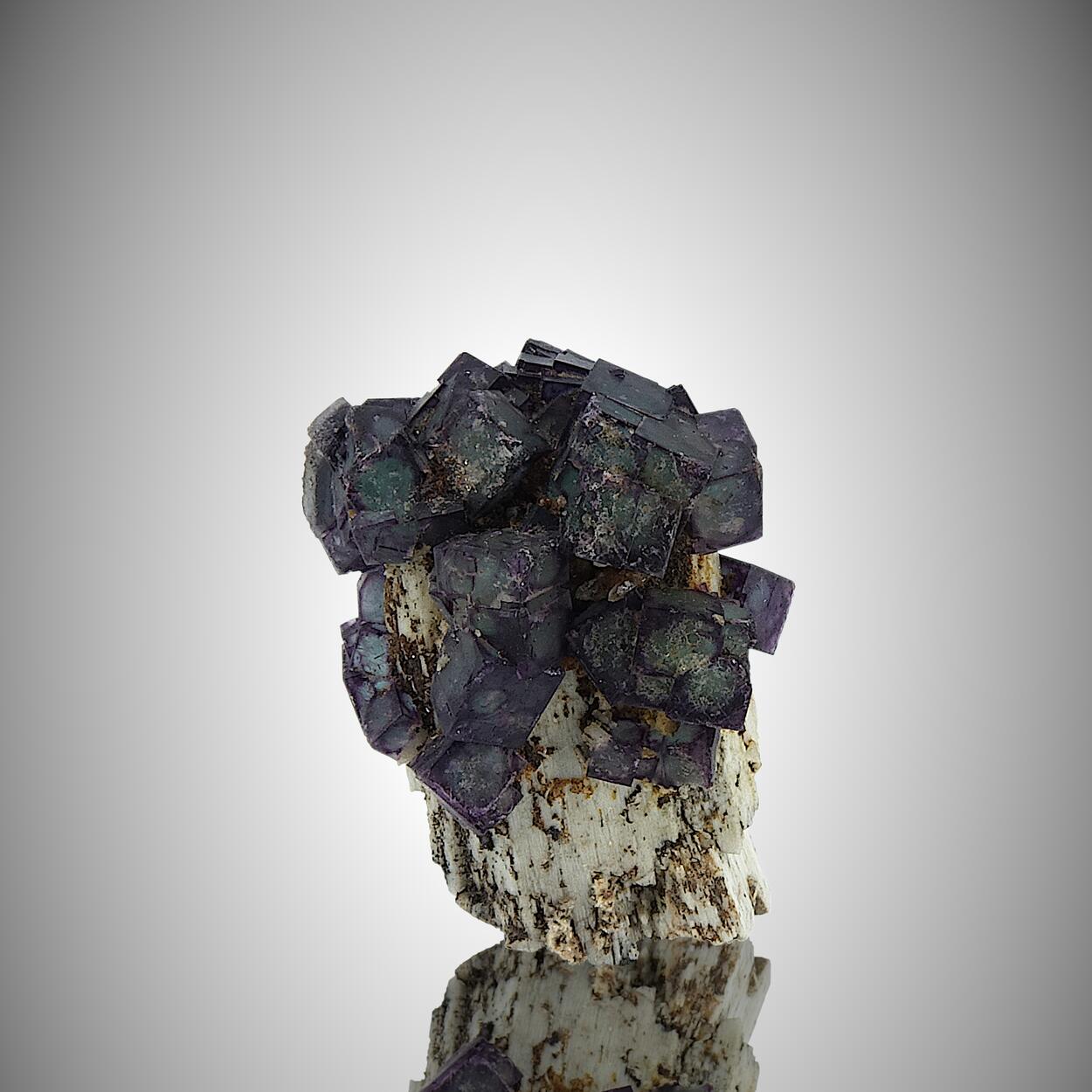 Fluorite On Microcline
