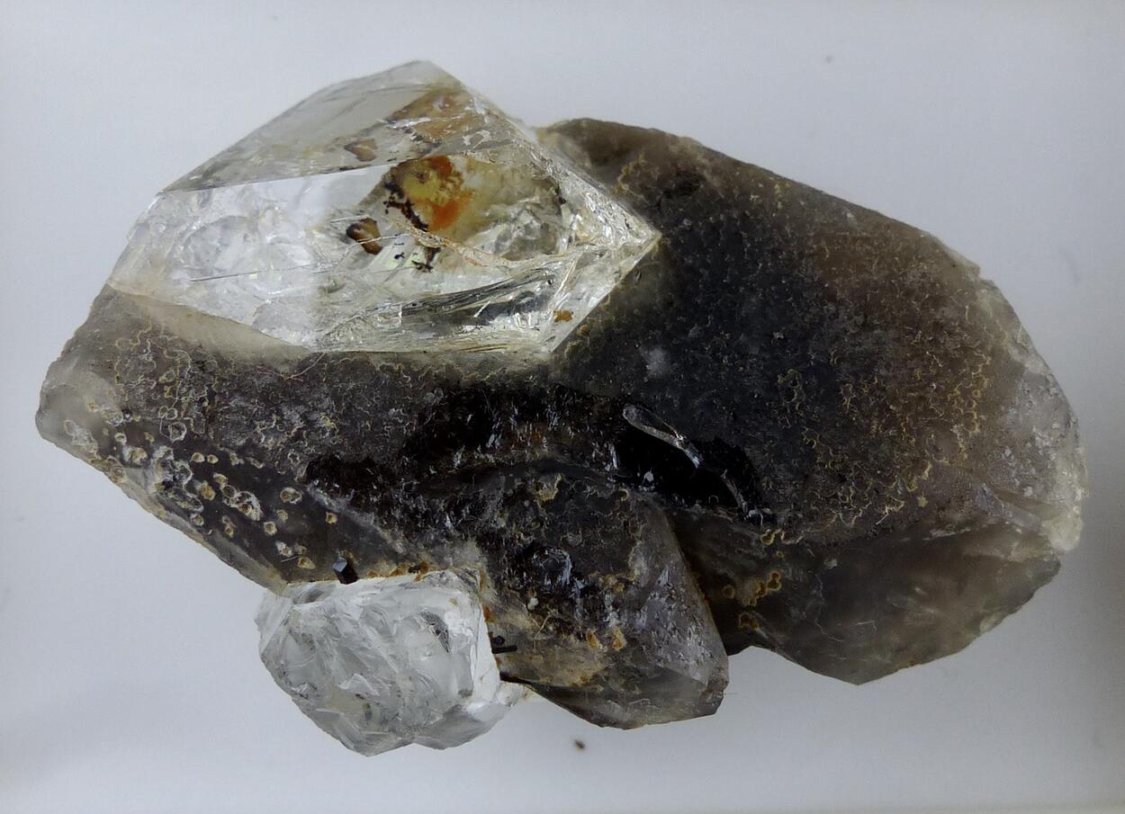 Topaz & Schorl On Smoky Quartz