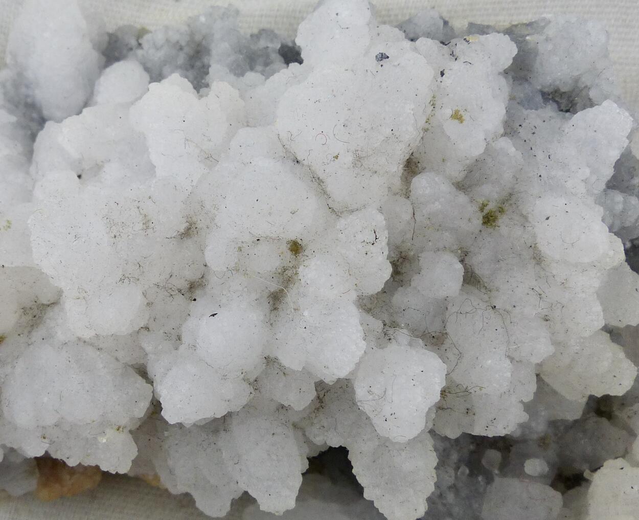 Calcite On Boulangerite & Sphalerite