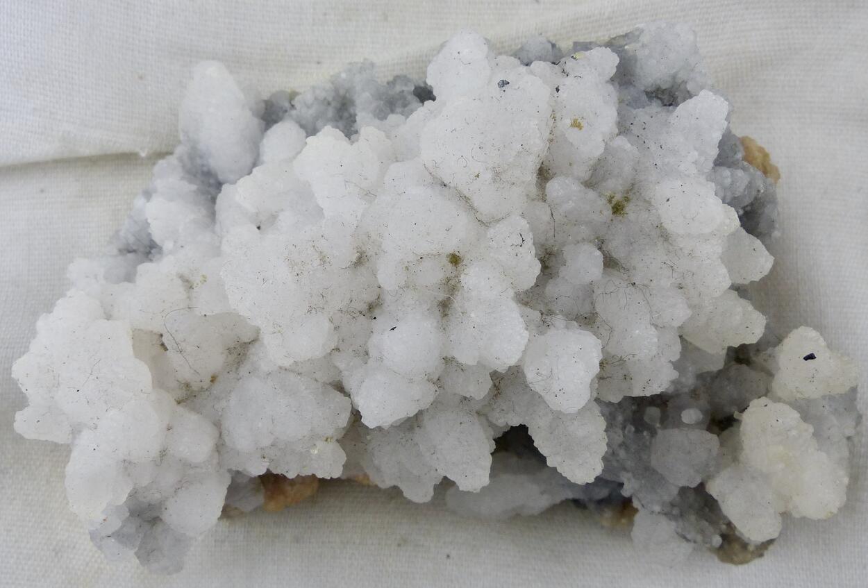 Calcite On Boulangerite & Sphalerite