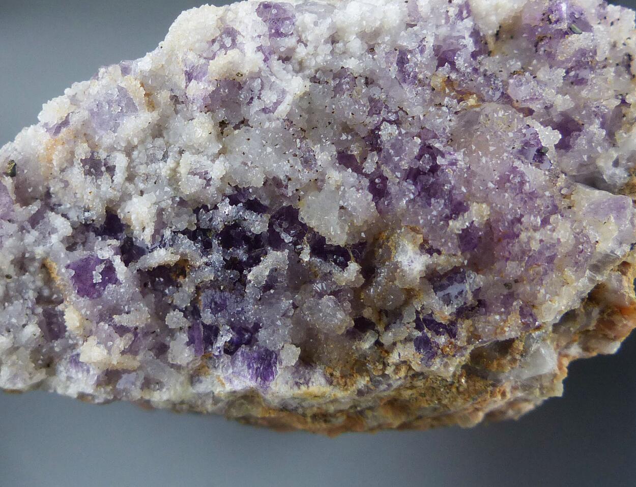 Quartz & Chalcopyrite On Fluorite