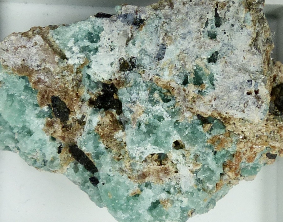 Fluorite & Rhodochrosite & Calcioancylite-(Ce) & Bastnäsite-(Ce) & Aegirine