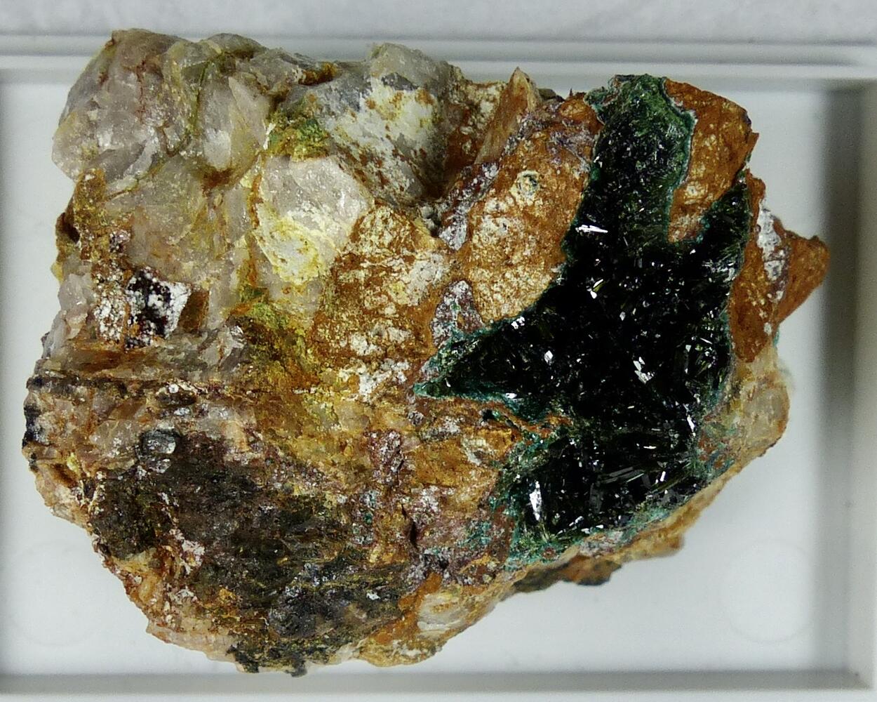 Libethenite & Apatite & Pseudomalachite