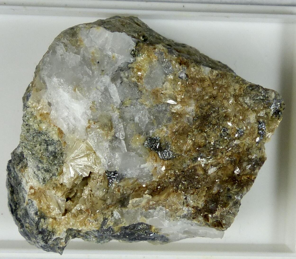 Illite & Siderite & Bournonite & Pyrite & Quartz