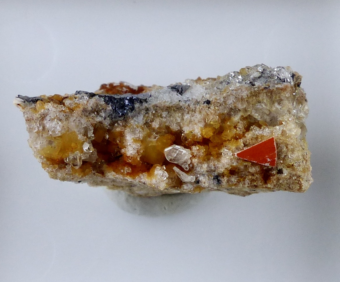 Cerussite On Quartz & Fluorite & Galena