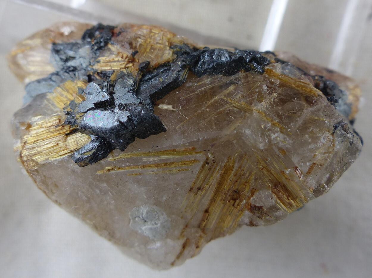 Rutile & Hematite In Quartz