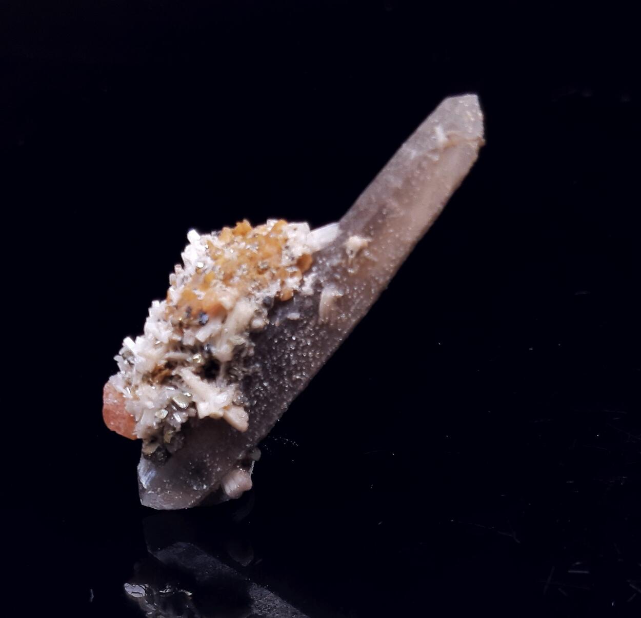 Bertrandite Rhodochrosite & Smoky Quartz