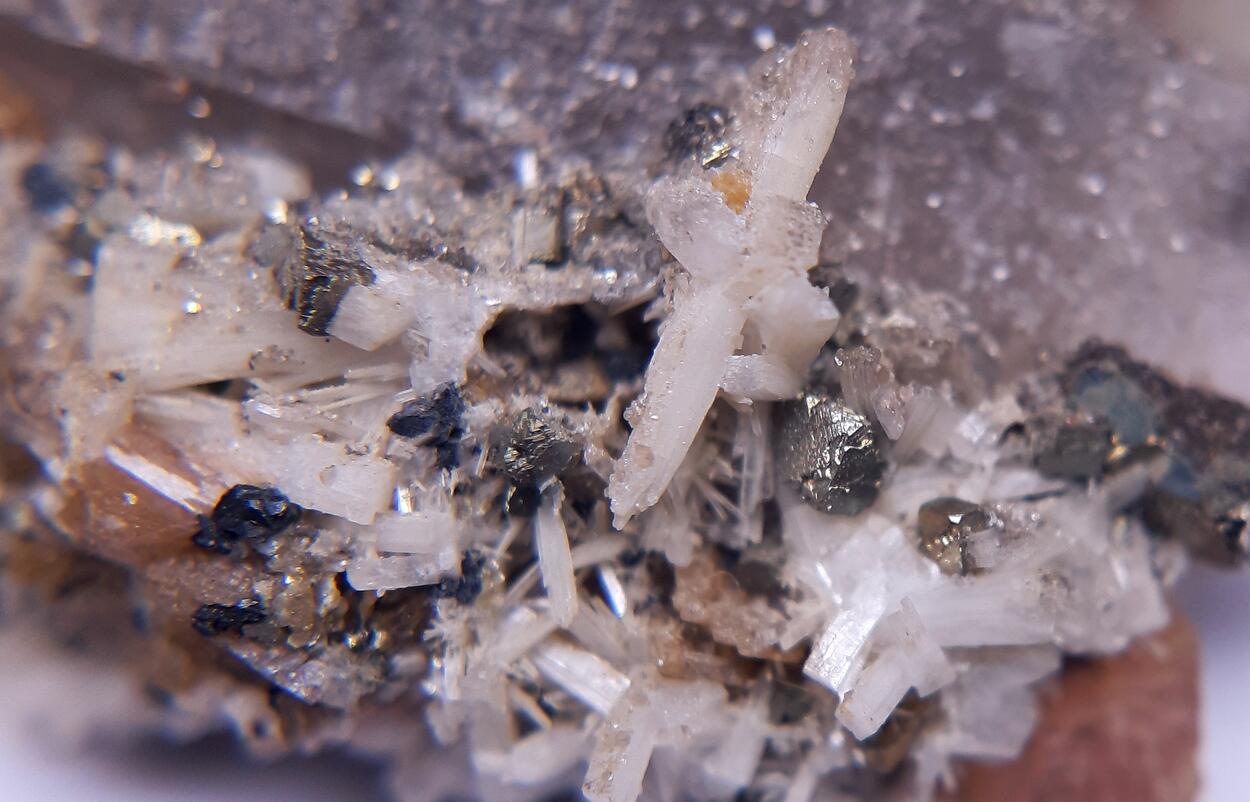 Bertrandite Rhodochrosite & Smoky Quartz