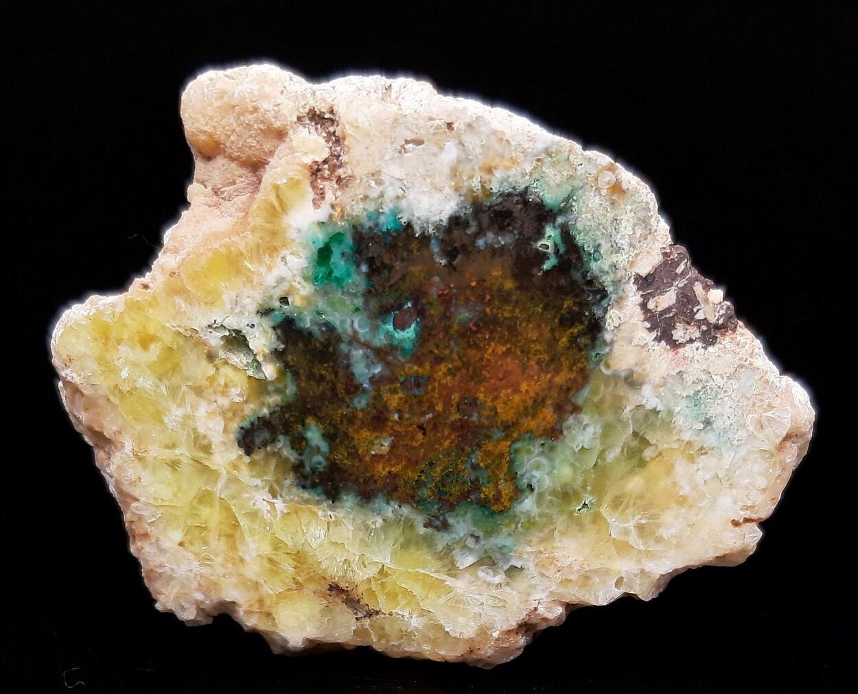 Native Copper Cuprite Prehnite & Chrysocolla