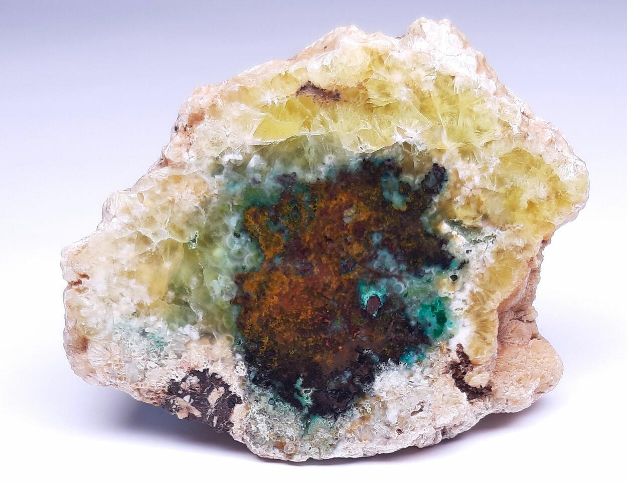 Native Copper Cuprite Prehnite & Chrysocolla