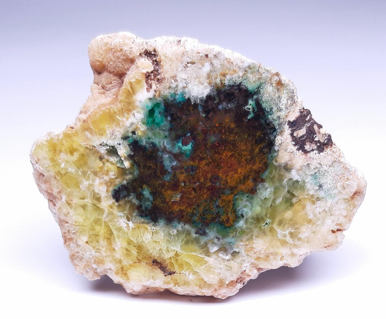 Native Copper Cuprite Prehnite & Chrysocolla