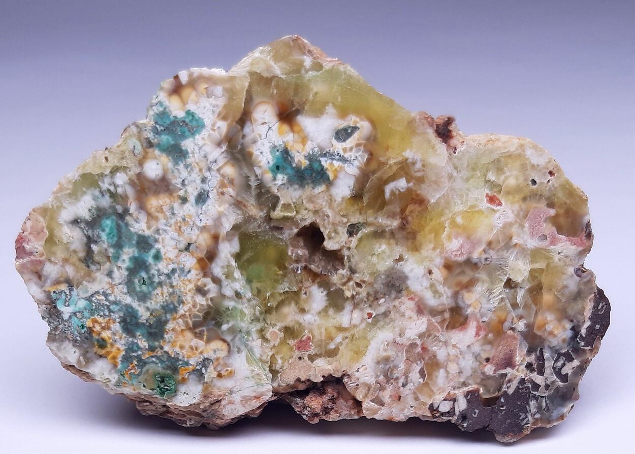 Native Copper Cuprite Prehnite & Chrysocolla