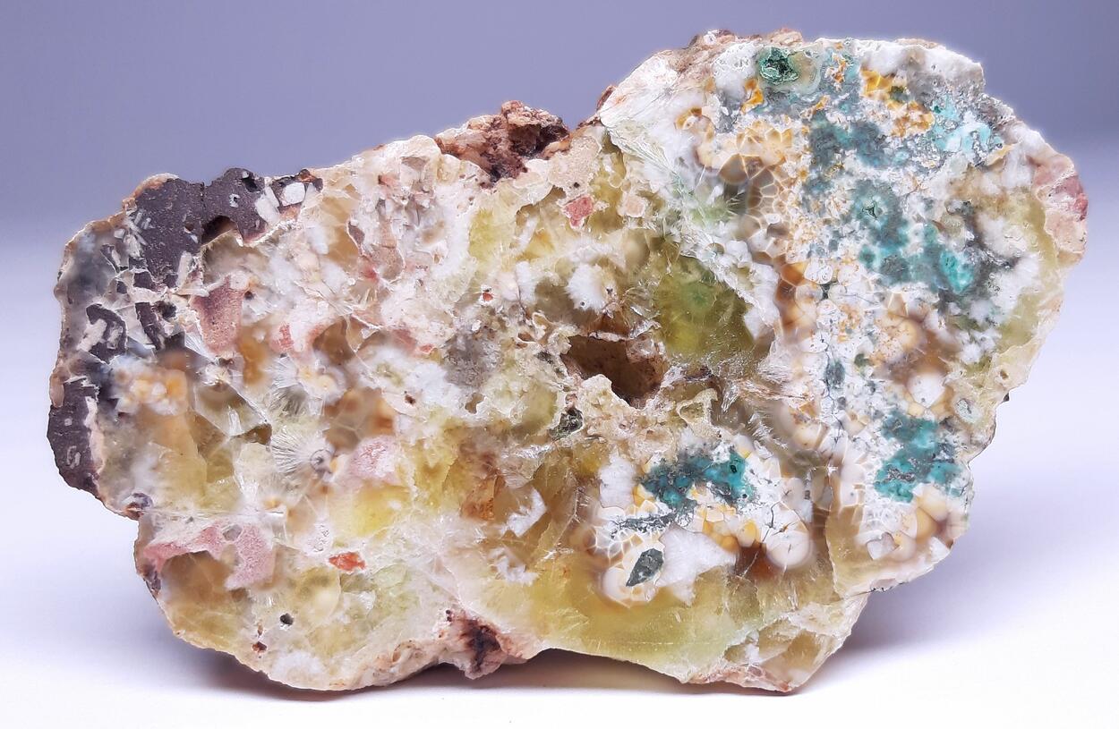Native Copper Cuprite Prehnite & Chrysocolla