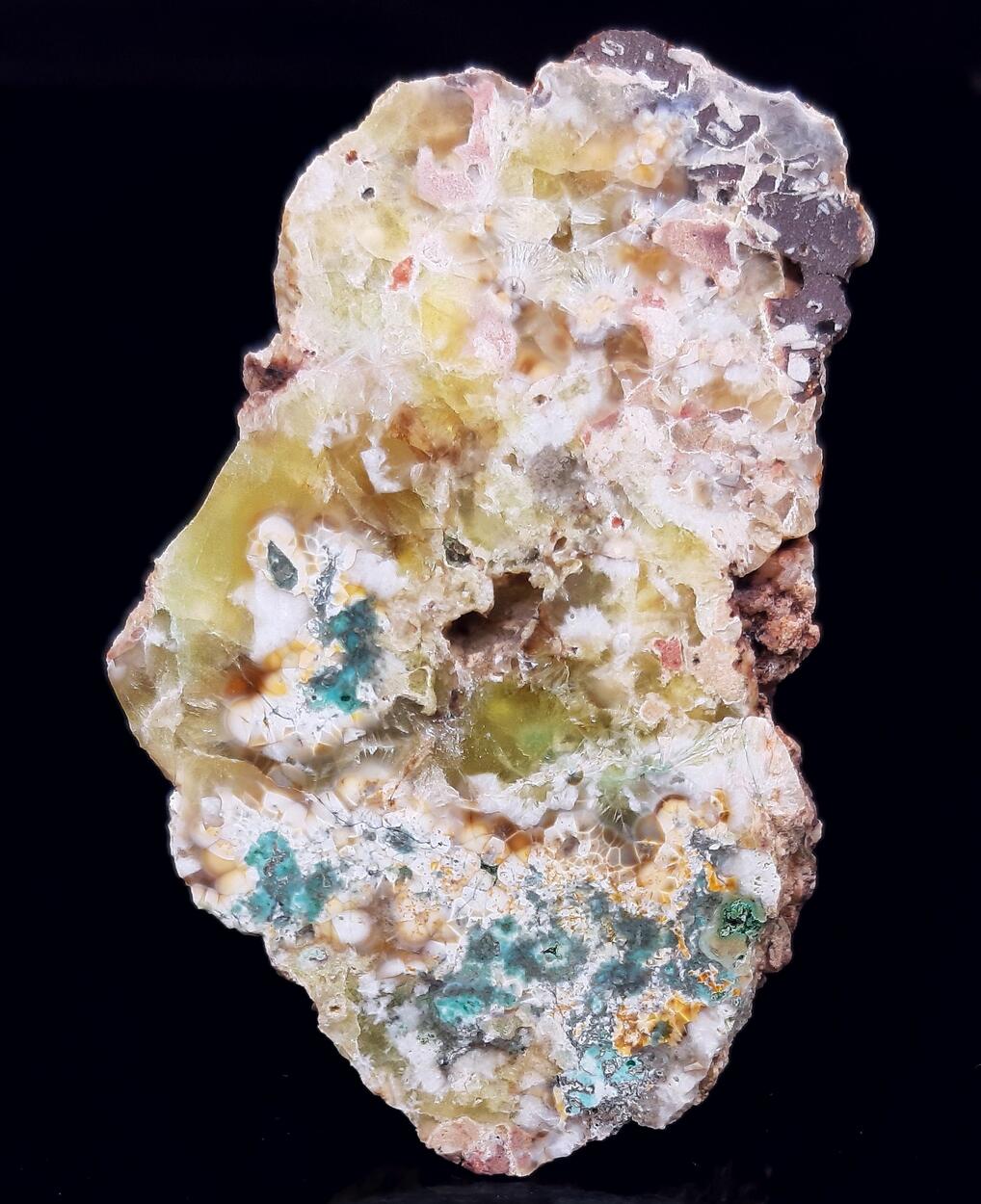 Native Copper Cuprite Prehnite & Chrysocolla
