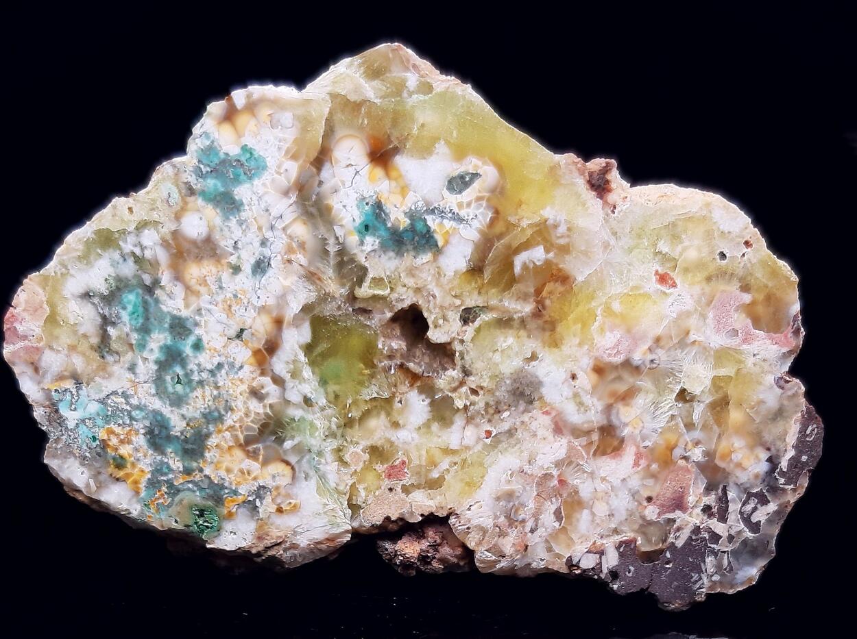 Native Copper Cuprite Prehnite & Chrysocolla