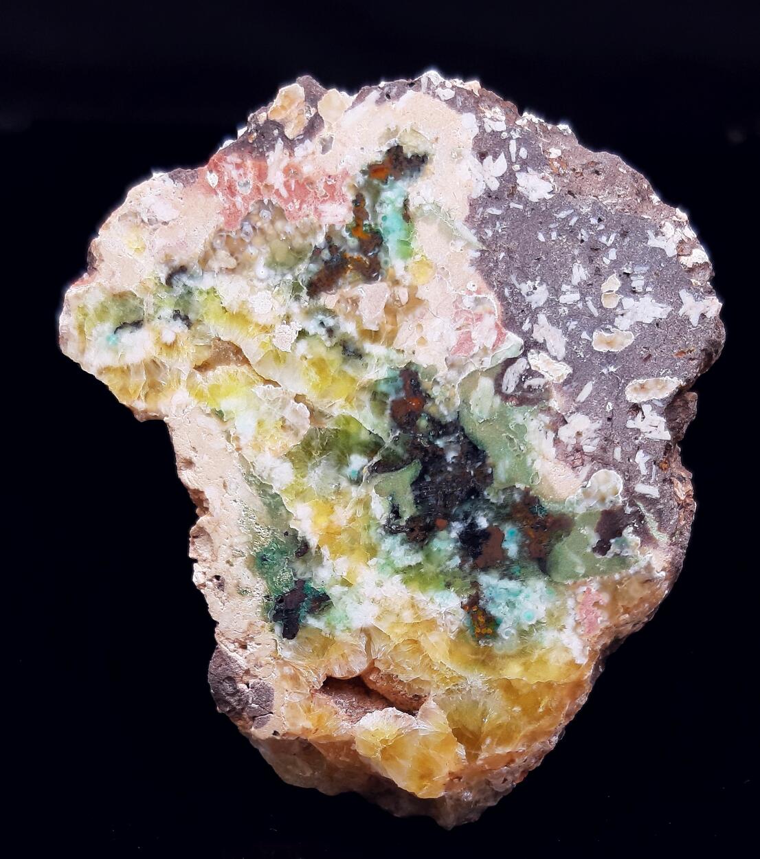 Copper & Cuprite & Prehnite & Chrysocolla