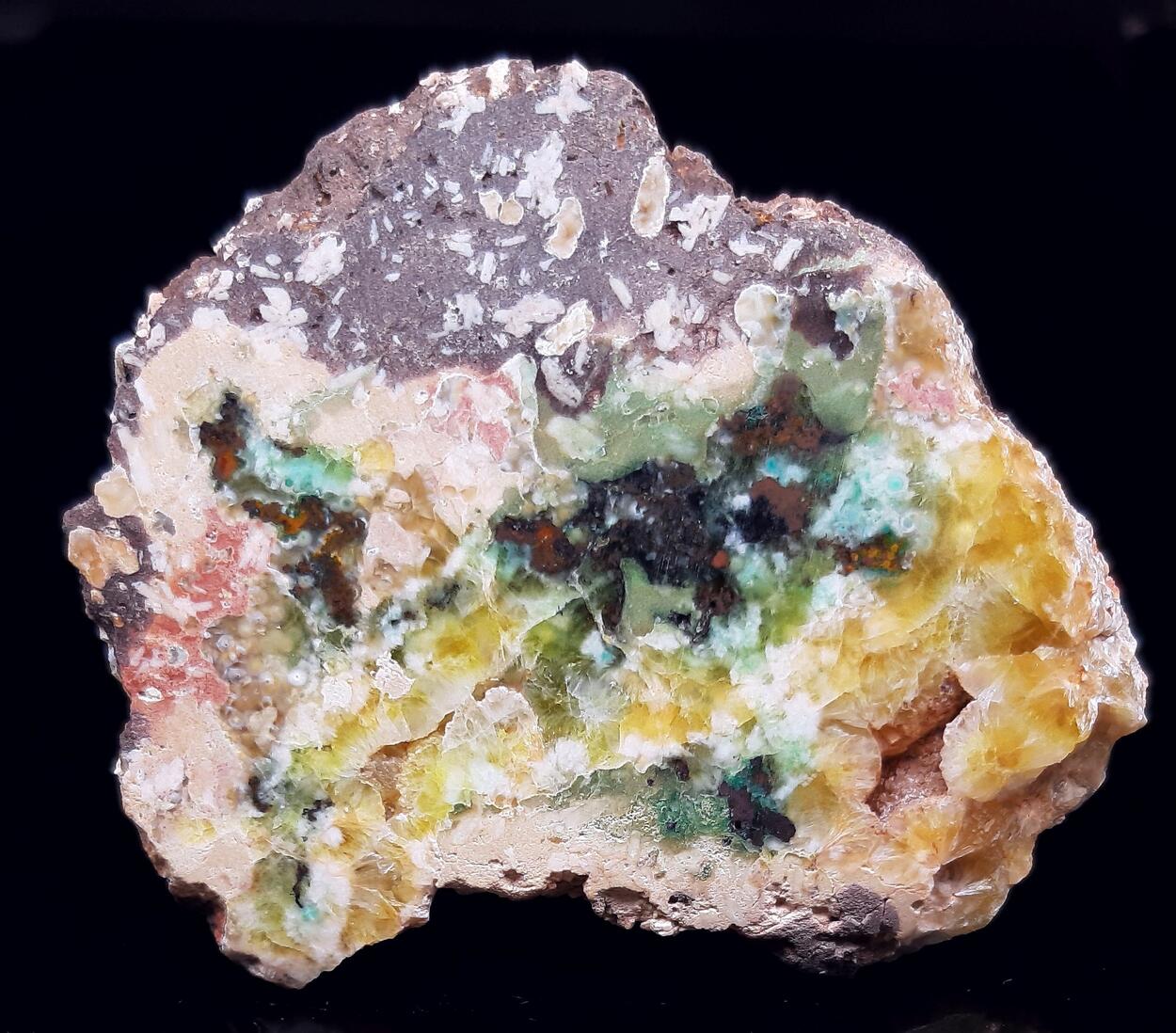 Copper & Cuprite & Prehnite & Chrysocolla