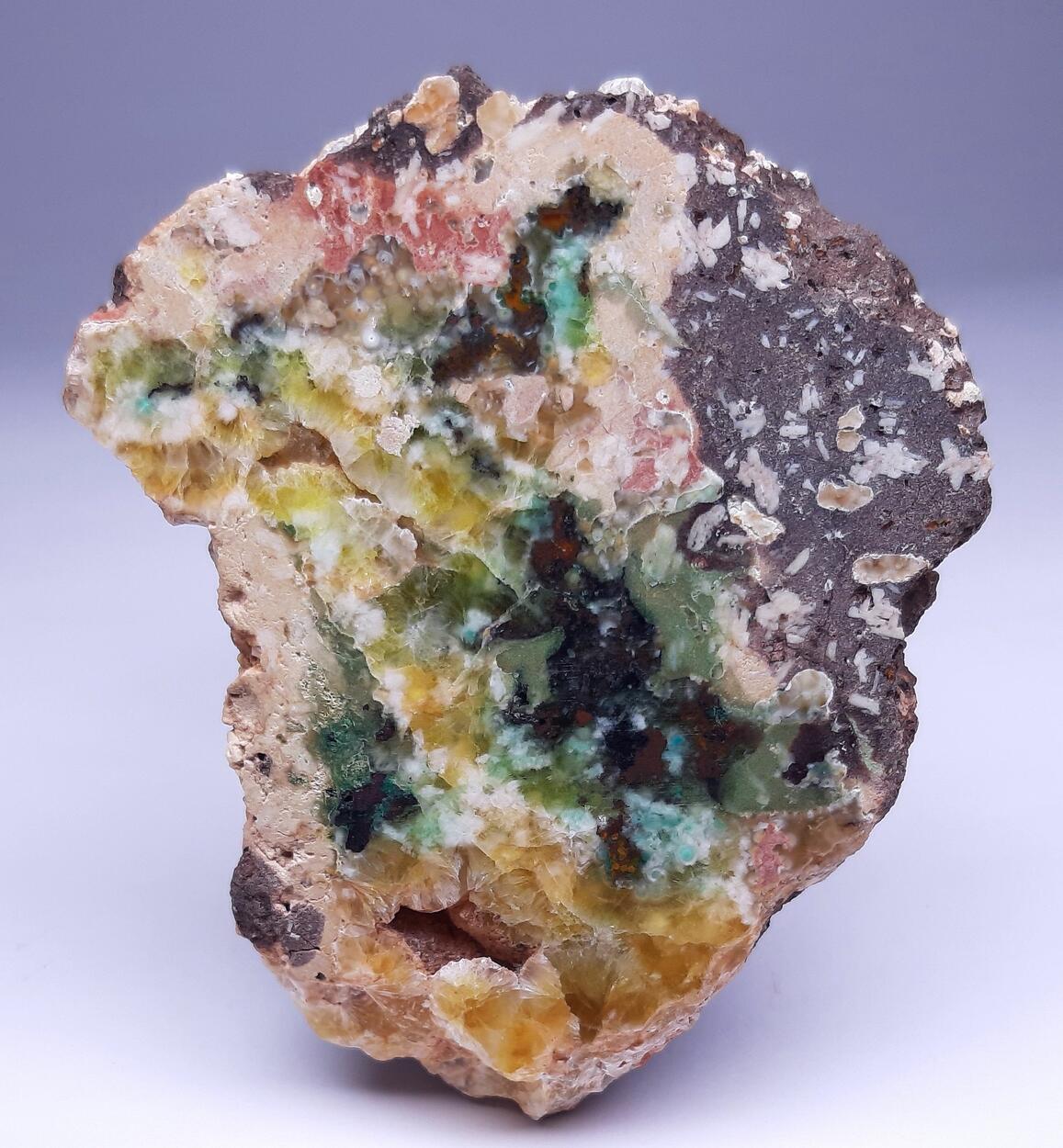 Copper & Cuprite & Prehnite & Chrysocolla