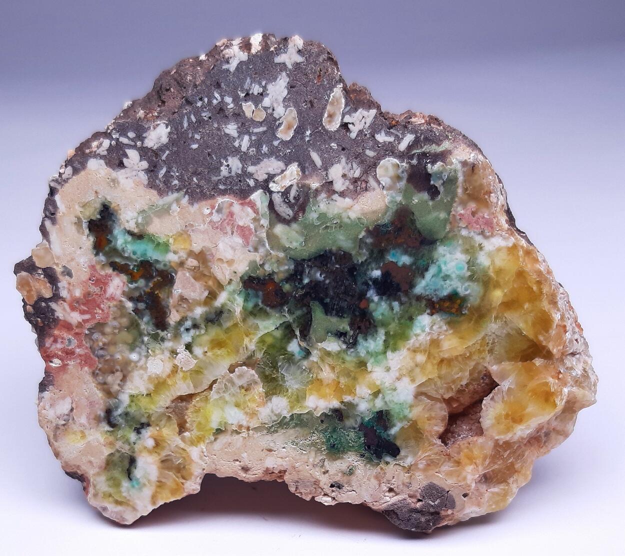 Copper & Cuprite & Prehnite & Chrysocolla