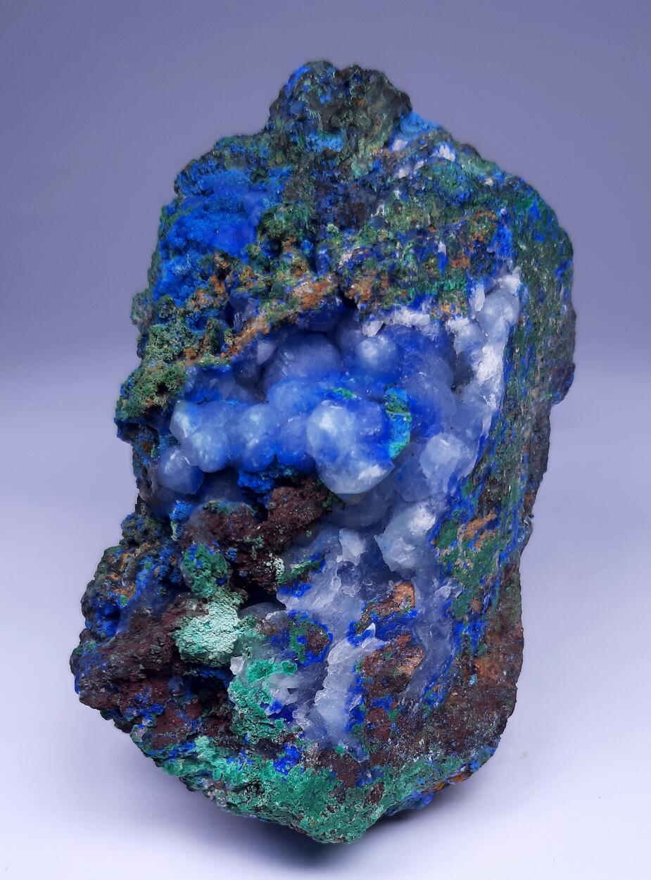 Azurite & Malachite & Calcite