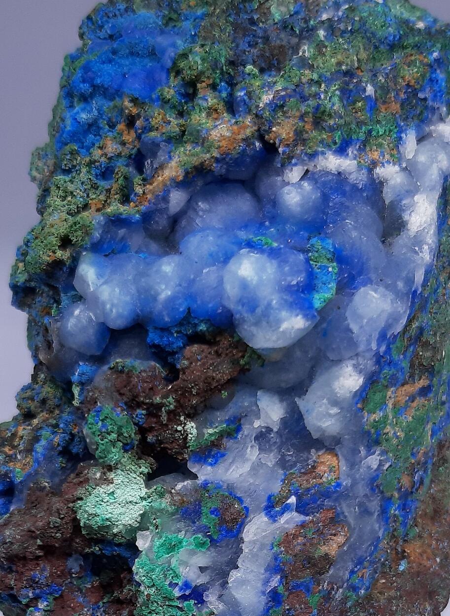 Azurite & Malachite & Calcite