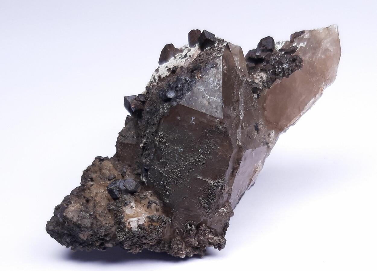 Bornite Pyrite & Smoky Quartz