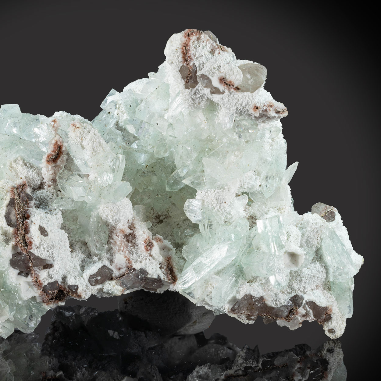 Apophyllite & Mordenite On Calcite