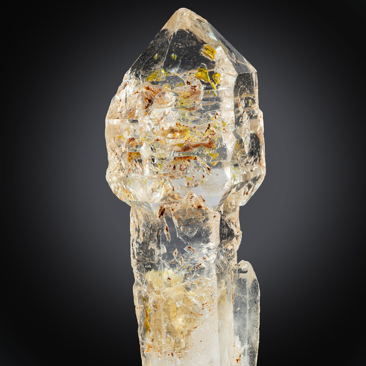 Scepter Quartz With Petroleum Inclusions