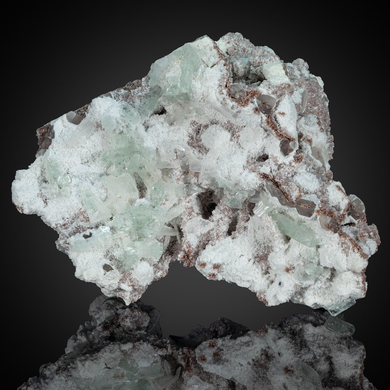 Apophyllite & Mordenite On Calcite