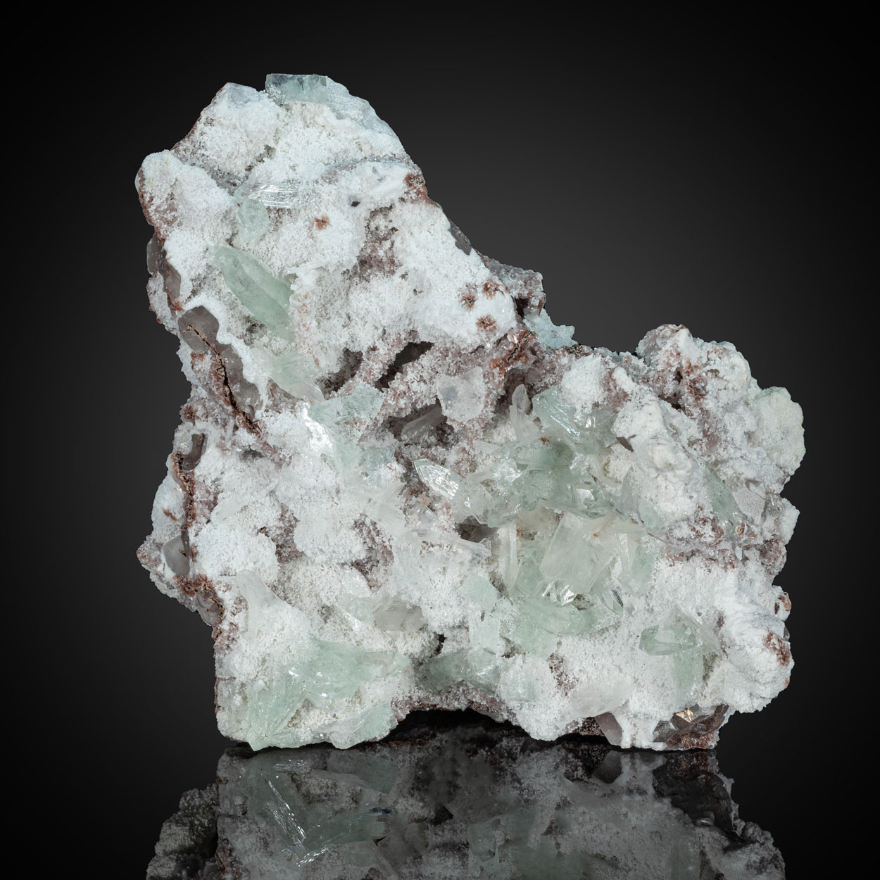 Apophyllite & Mordenite On Calcite