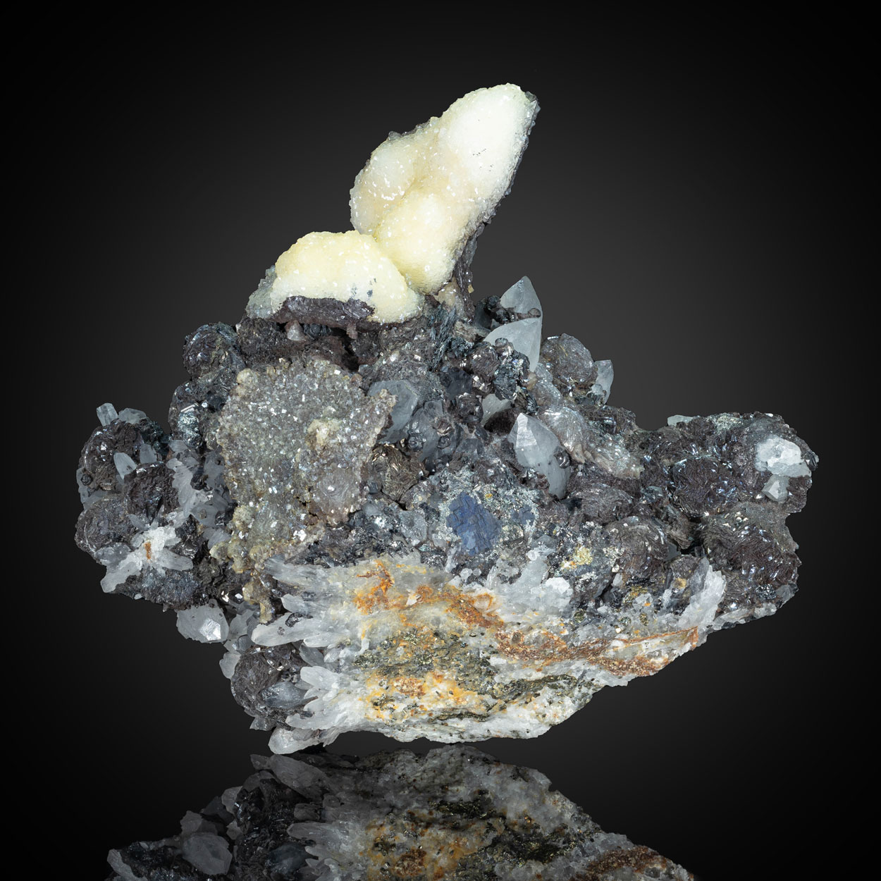 Semseyite Calcite & Siderite