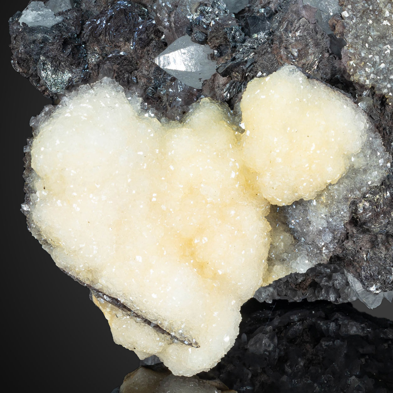 Semseyite Calcite & Siderite