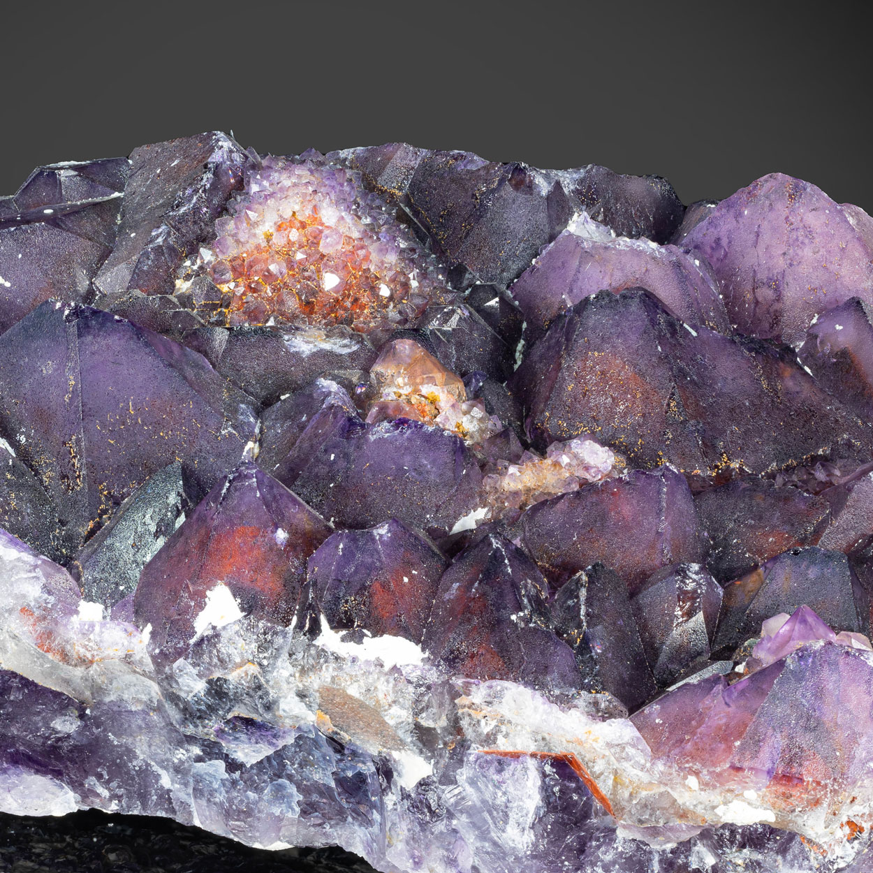 Amethyst With Hematite Inclusions