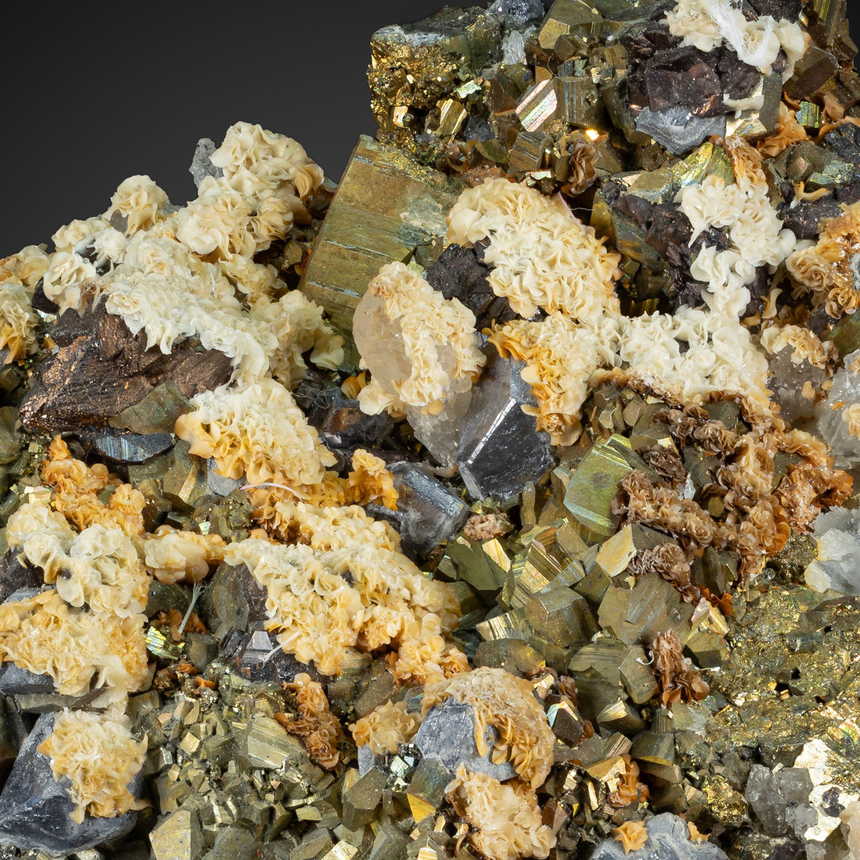 Sphalerite Quartz & Pyrite