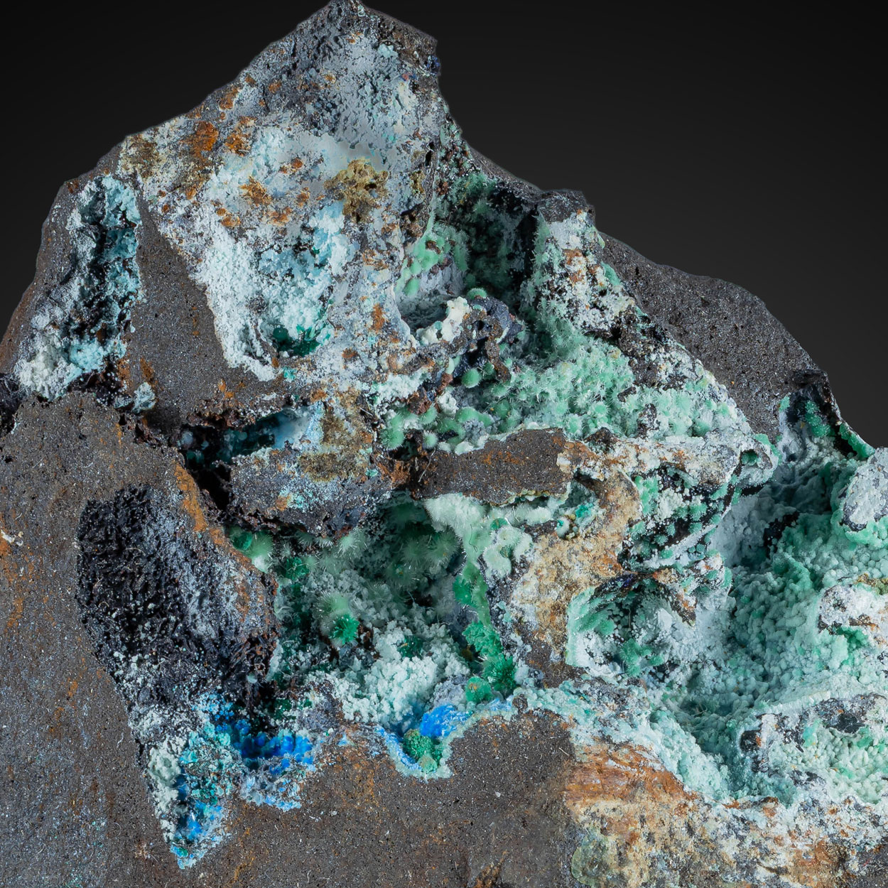 Olivenite & Cyanotrichite