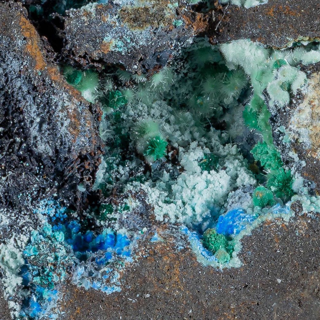 Olivenite & Cyanotrichite