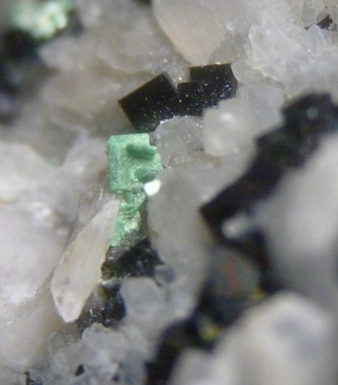 Torbernite & Fluorite